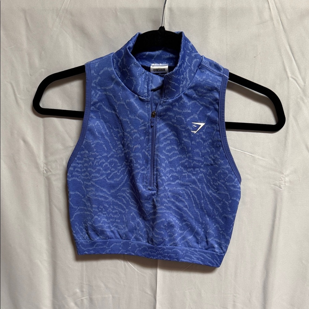 GYMSHARK ADAPT ANIMAL SEAMLESS CROP 1/2 ZIP 
Size: M
P102
